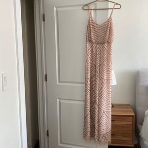 Adrianna Papell pink sequin dress